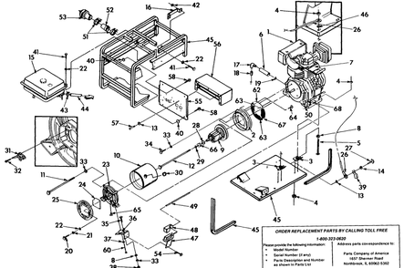 Cradle And Generator 4w115c Diagram and Parts List for 9160-2-4W115C  Briggs and Stratton Generator